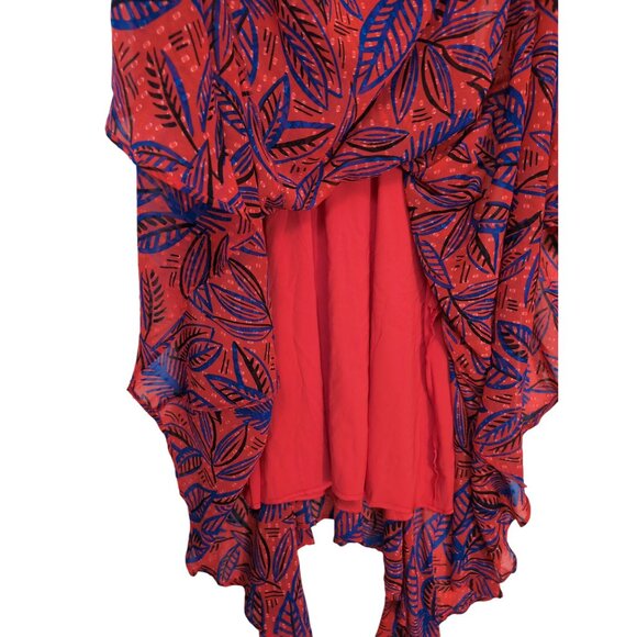 Alexis x Target Midi Dress Womens S Red Blue Sleeveless Fairy Sexy Party Tropica - Picture 6 of 11